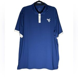 Nike West Virginia Mountaineers Dri Fit Polo Shirt men’s size Extra Large Casual